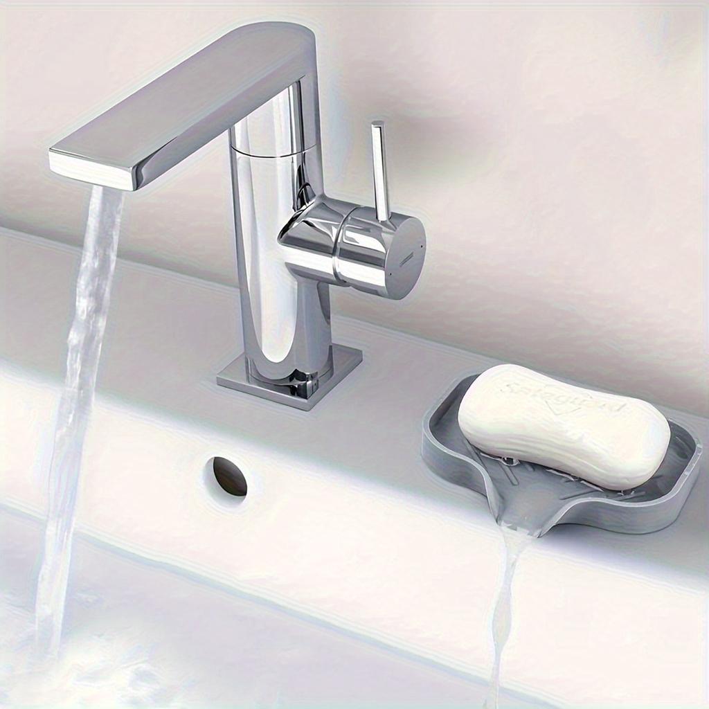 1 Stück Silikon Abfluss Seifenbox Küche Badezimmer Rutschfeste Spülbeckenablage Kreative Waschtisch Seifenablage Freies Stanzen Abflussgestell