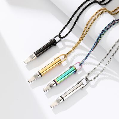 Anti-Smoking Aid Necklace Calm Harmony Anti-Smoking Necklace Breathing Necklace for Anxiety Steel Mindful Breathing Necklace