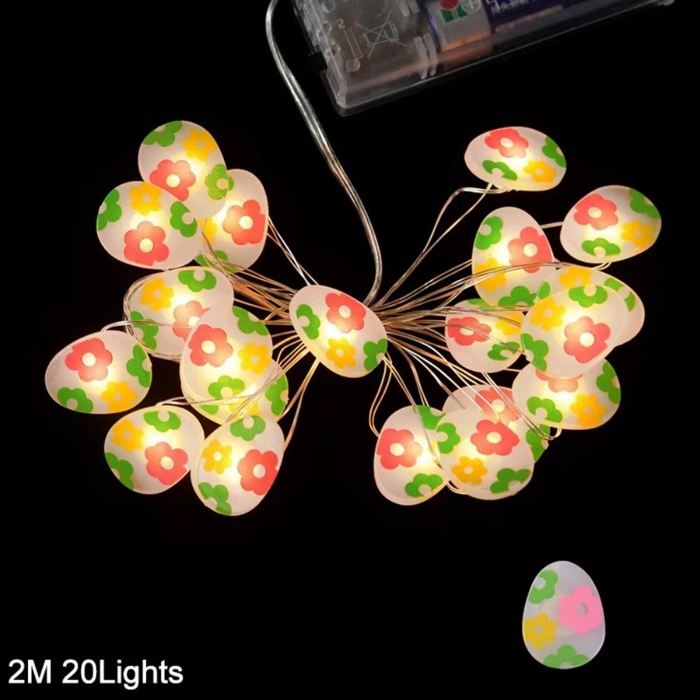 

2M 20LED Rabbit LED String Light Easter Decoration Carrot Chick Eggs Fairy Light Garland Happy Easter Bunny Carrot Lanterns