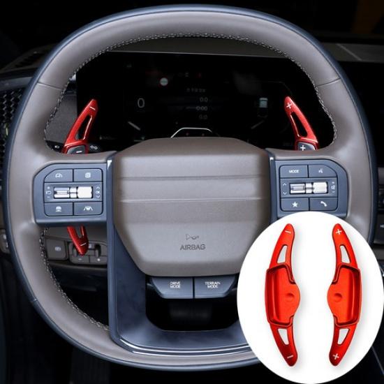 Tuning Steering Wheel Shift Paddle Extension Shifter For KIA TASMAN 2025-2026 Aluminum Alloy Red