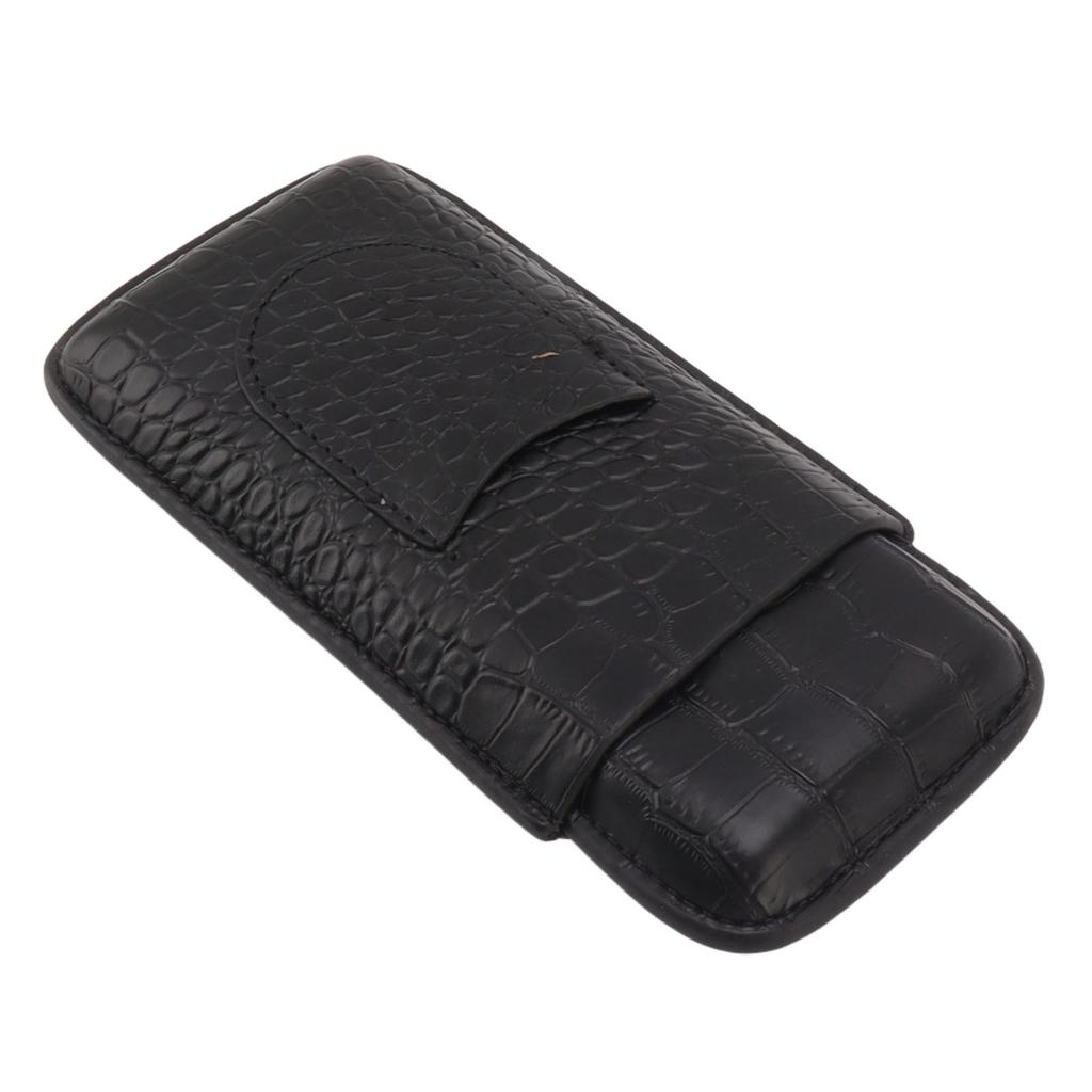 Portable Cigar Case 3 Holder Leather Humidor Box Cigar Moisturizing Protection Storage Bag