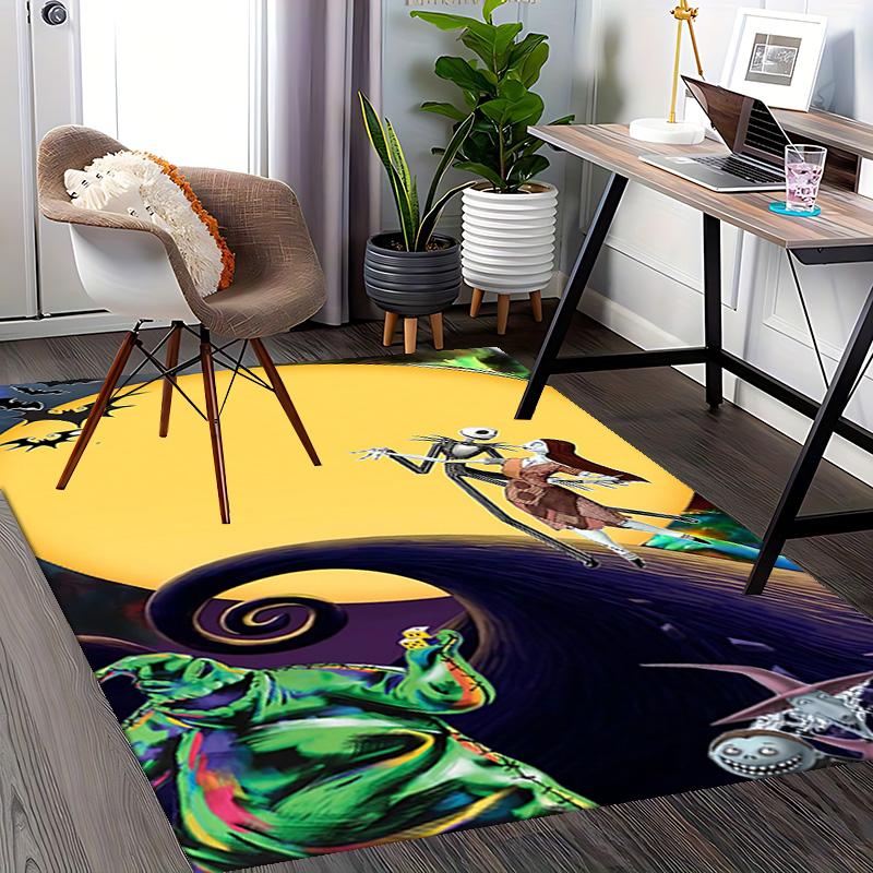 1pc Nightmare Before Christmas Carpet for Playroom Bedroom Living Room Sofa Home Decor,Game Area Rug Non-slip Floor Mat. D7280131