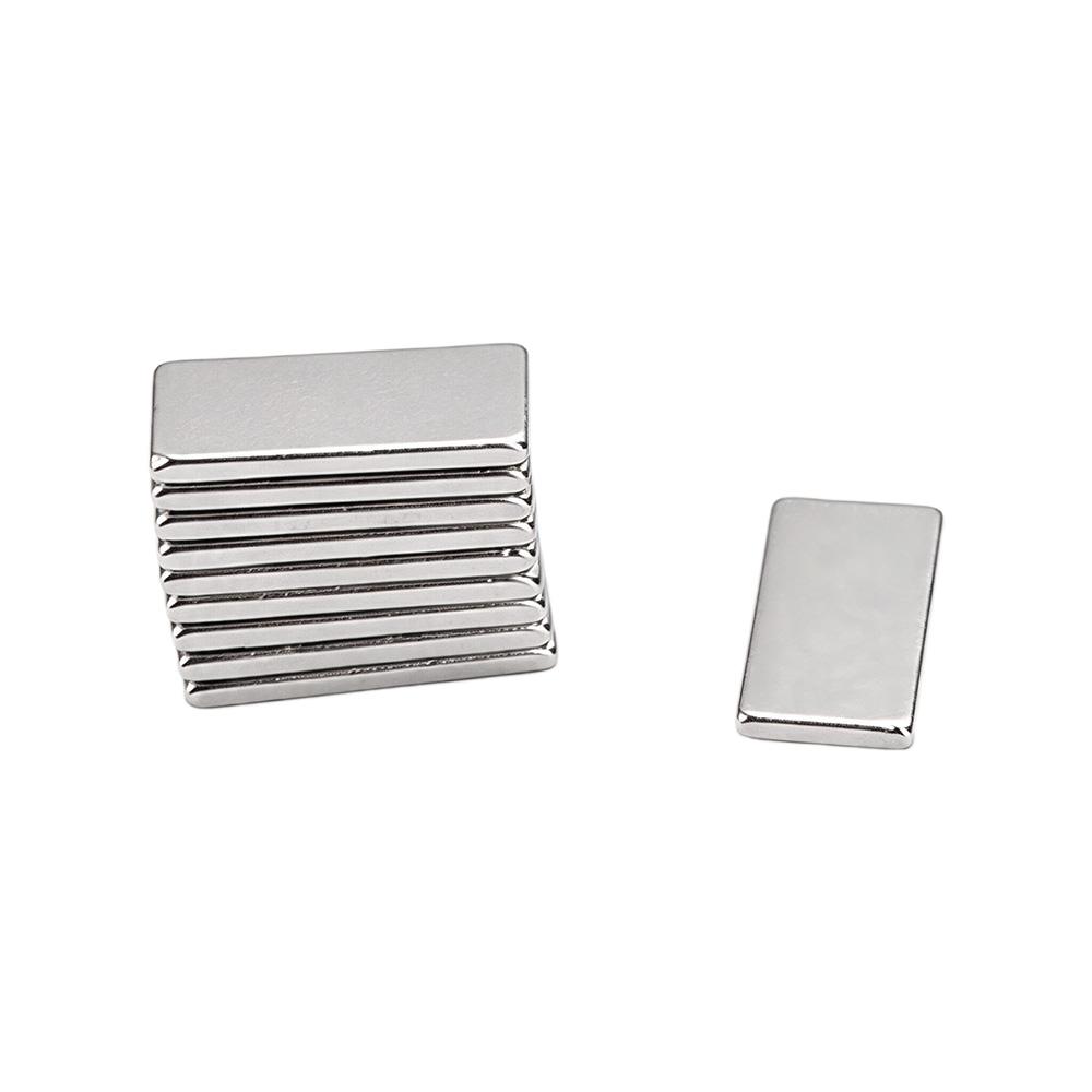 10pcs Silver Permanent Magnets Powerful Neodymium Magnet Rectangular Strong Magnets Refrigerator