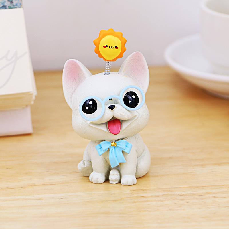 Adorable Pomeranian Dog Figurine: Office Desk & Car Interior Decoration