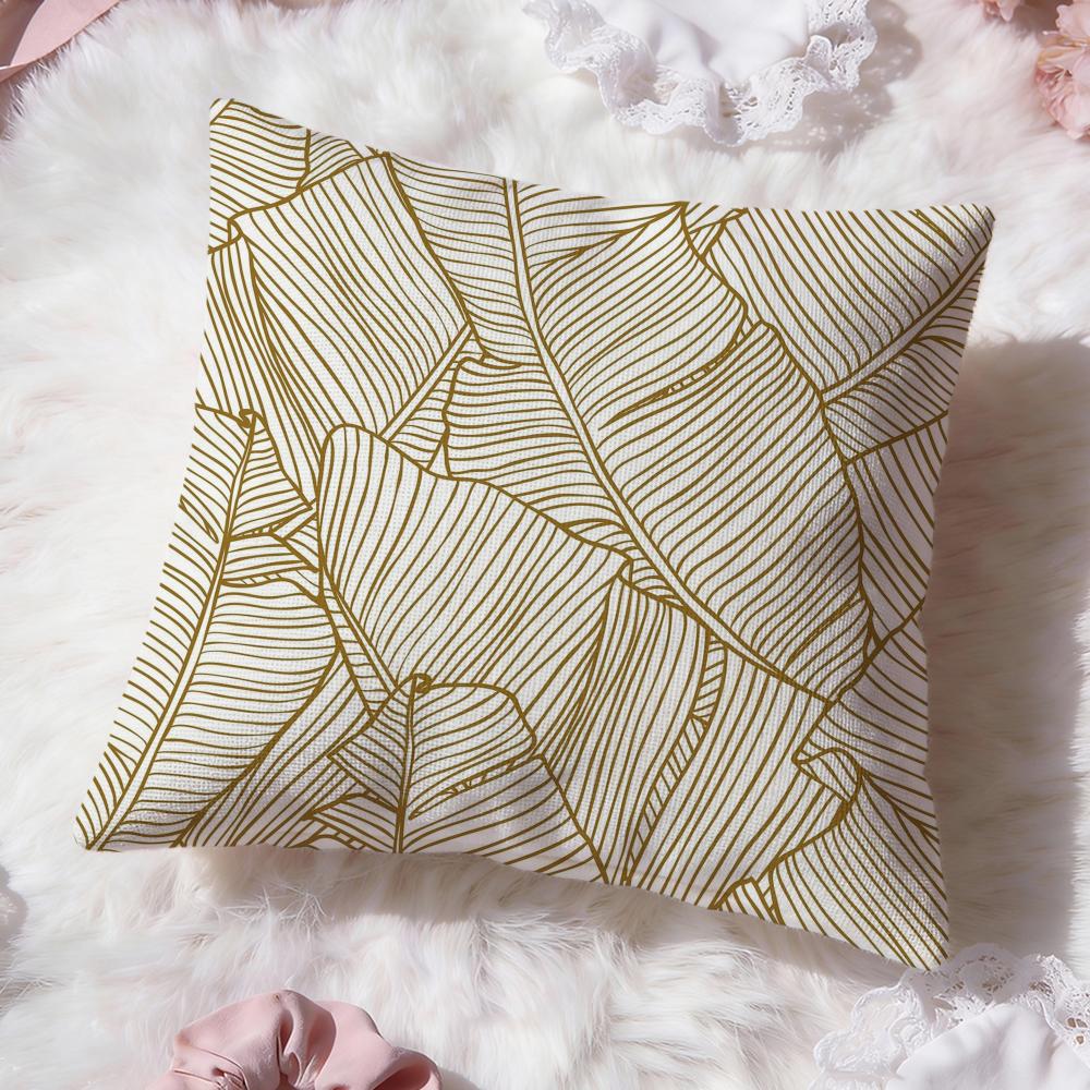 Leaf Cushion Cover Premium Comfort Reversible Pillow Cove Two In One Design for Any Room Car Interior