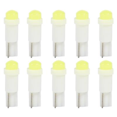 10pcs T5 3D COB LED Wedge Bulbs for Car Dashboard Instrument Light Reading Lamp