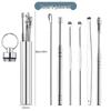 6-Piece Spiral Earwax Cleaner Set with Leather Case
