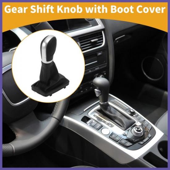 Automatic Shift Knob W/ Boot Cover for Volkswagen Tiguan 12-15 Faux Leather