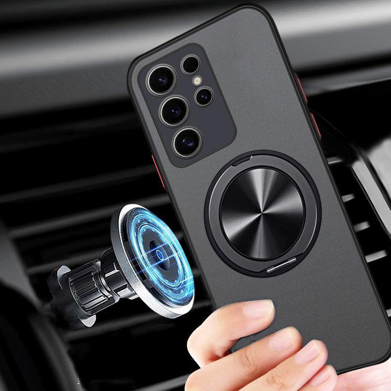 For Samsung Galaxy S26 Ultra Case Hard PC Ring Stand Magnetic Protective Back Cover For Samsung S26 S25 S24 S23 Plus Ultra Shell