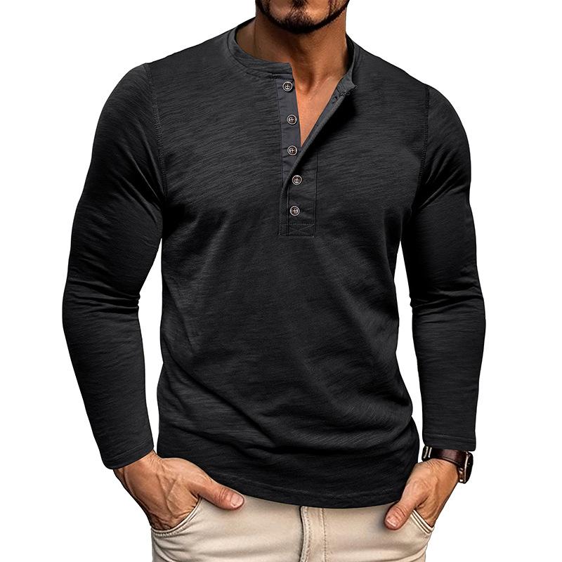 Autumn Men's Casual Casual Round Neck Long-sleeved T-shirt Men's Top