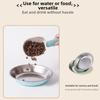 Non-slip Stainless Steel Dog Bowl Wide Mouth Cats Water Feeder  Pet Drinking Feeding