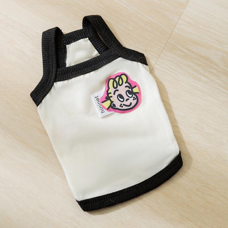 

Простой черный край слинг для маленьких и средних собак летний дышащий кошачий жилет котенок собака летняя одежда одежда для питомцев XS (recommended weight 1-1.5kg)