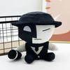 Die Of Death Artful Plush Doll Game Peripheral Black White Stuffed Toy With Hat Microphone For Game Fans Kids Collection Gift