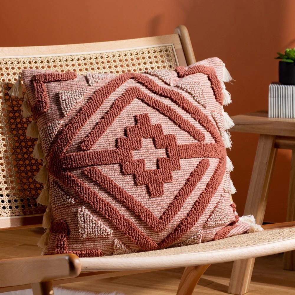 Furn Kalai Tufted Tassel Cushion Cover