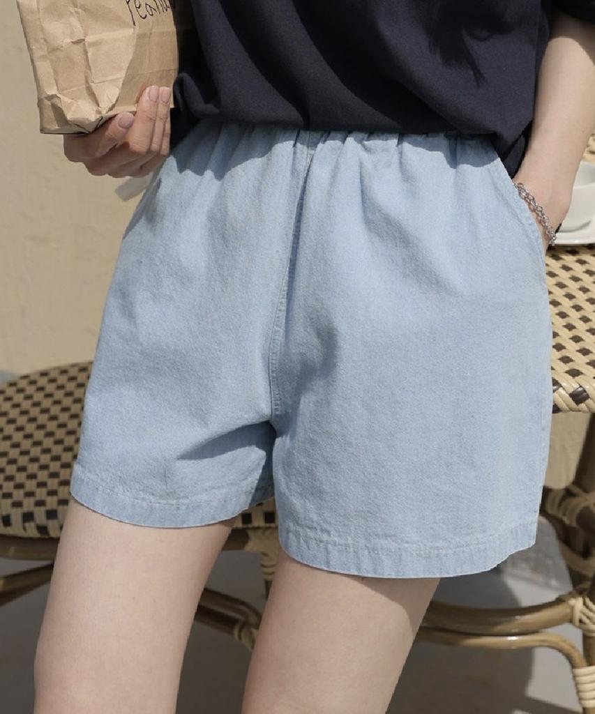 Ppaeppae All-Elastic Waist Daily Pocket Shorts