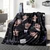 1pc Bts Youthful Energy Flannel Blanket for Super Soft Cute Comfort Blanket for Travel Bedding Couch Sofa Blanket Y72328