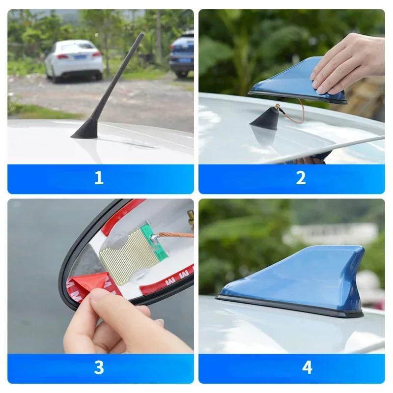 Car Roof Shark Fin Aerial Antenna Toppers Replacement Auto Radio fm Antenna Signal Decorative For