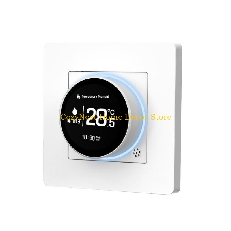 92MF Upgrades Knob Thermostat Intelligent Heating Thermostat Simple for Efficient Underfloor Heating Control In Modern Homes
