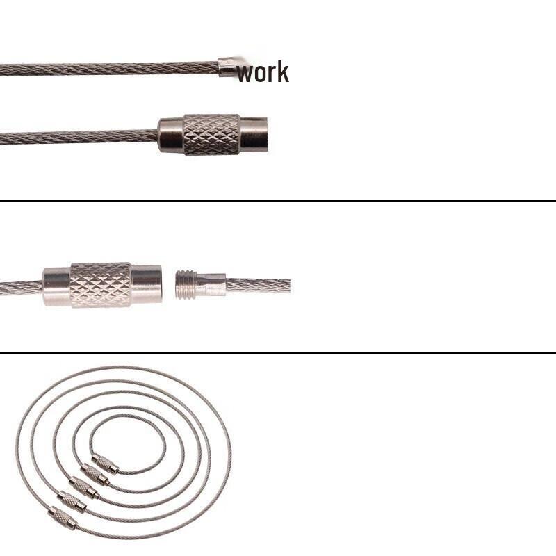 Homeglen Stainless Steel Wire Loop Keyrings (20 Pack)