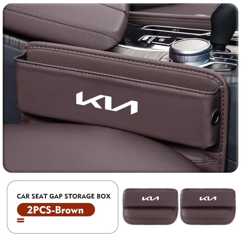 Leren Opbergdoos met Gevuldop voor Autostoel, Bekerhouder Accessoires Voor KIA K5 K2 Optima Soul Spectra Niro Cadenza Sephia Carens