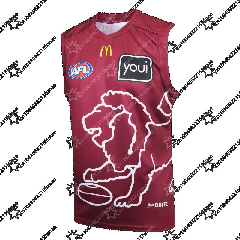 AFL Brisbane Lions Official Replica Home Training Heritage Guernsey Sleeveless Football Shirt BBFFC Fan Apparel