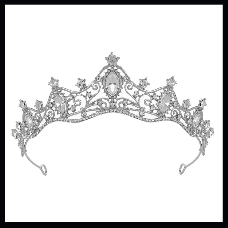 Bridal Crown Exquisite Rhinestone Luxurious Retro Crown Headband Wedding Dress Accessories Bridal Wedding Headwear