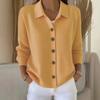 Women S Loose Knit Cardigan V Neck Long Sleeve Solid Color Outerwear