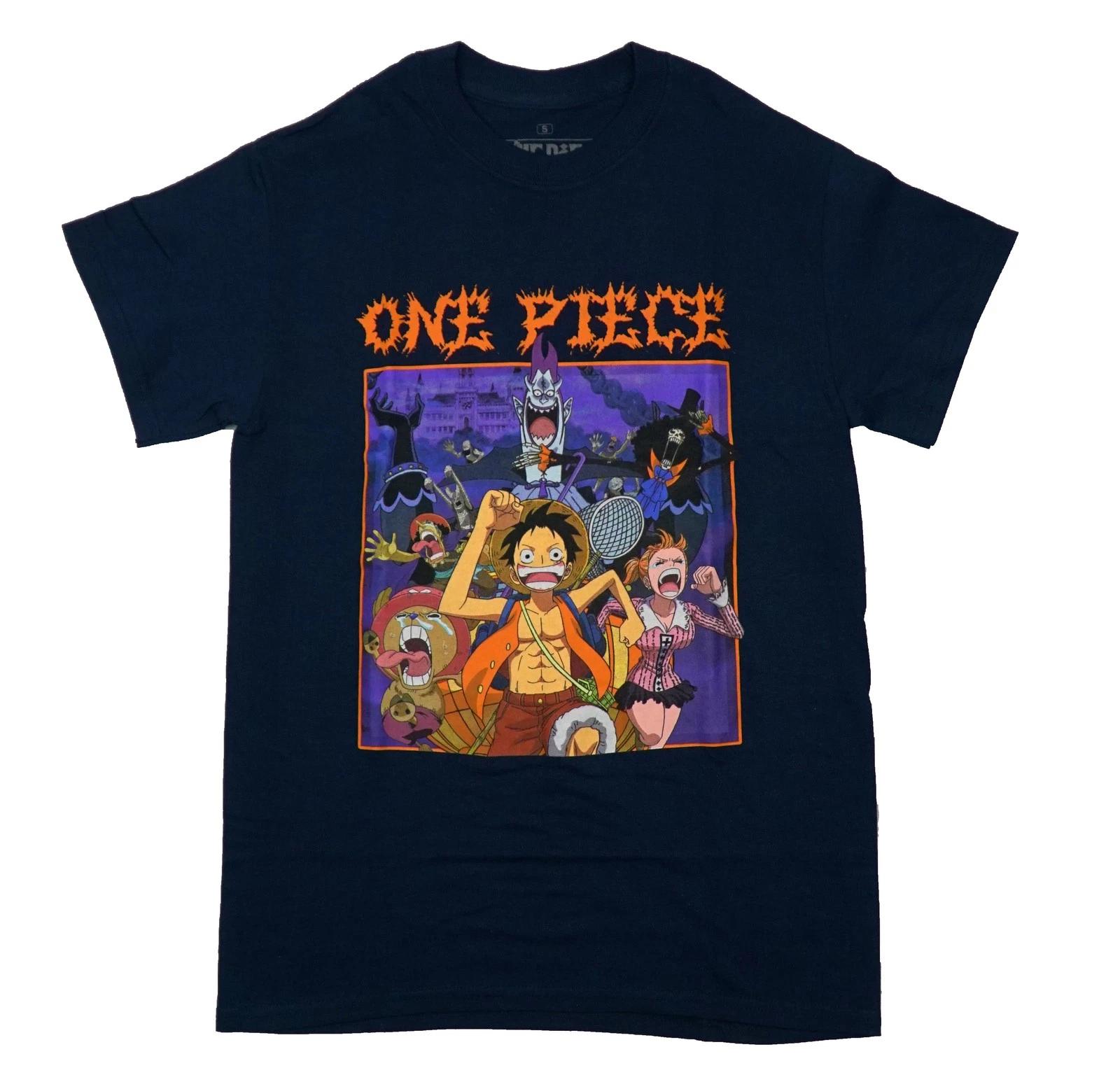 One Piece New Adult T-Shirt -Screaming Running Luffy Cast Running Away 2XL