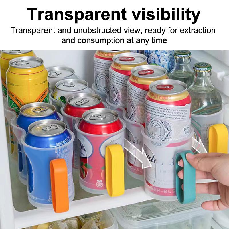 1Pcs Beer Soda Drink Can Storage Box Kitchen Fridge Drink Bottle Holder Fridge Refrigeration Storage Organizer Rack Shelf