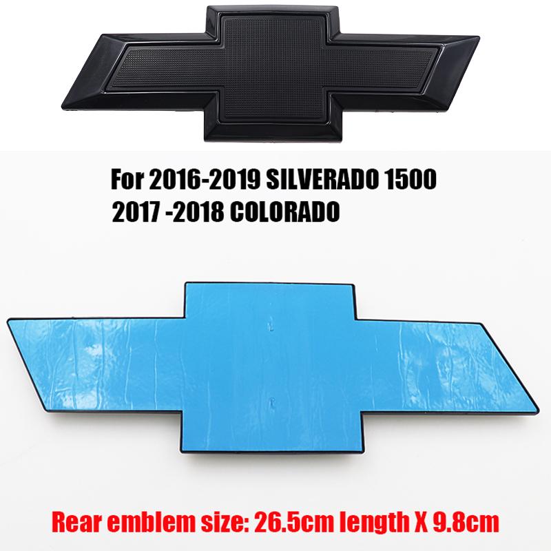 1pcs 3D ABS Car Rear logo Rear Bumper tail door trunk car rear Emblem sticker styling Accessories For Chevrolet SILVERADO