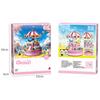 Non-Toxic Amusement Electric Park Merry-Go-Round Carousel Mini Led Blocks Bricks Music Box Lighting Building Children Toy Panda Cub Model Gift
