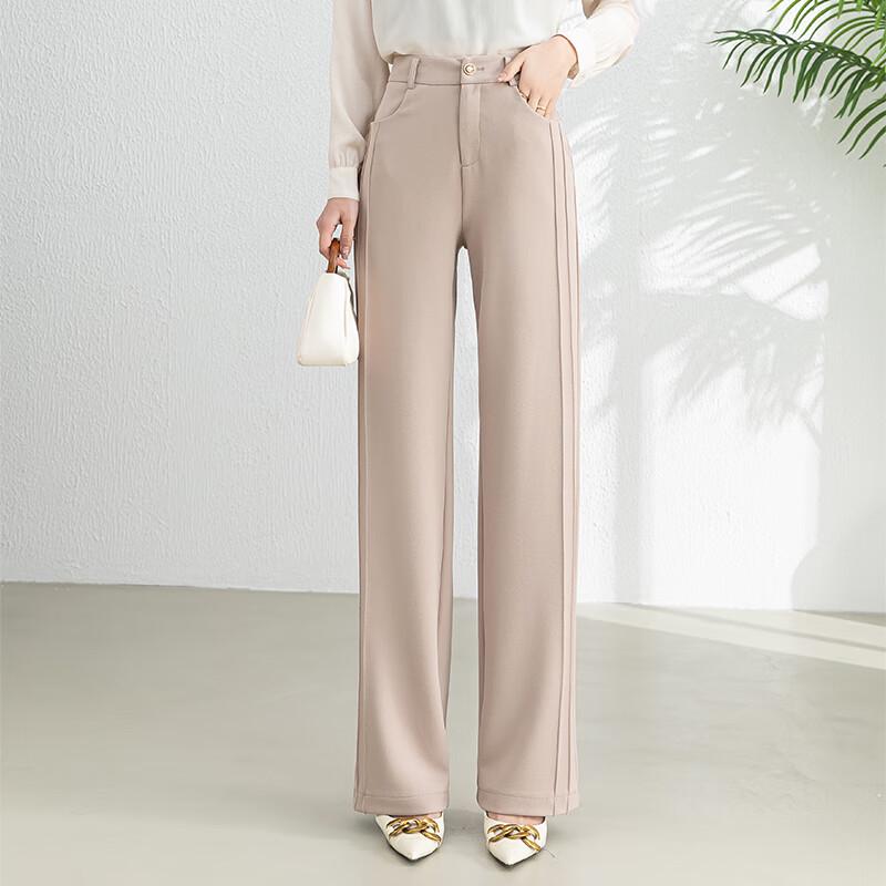 Fanzhen Women's High-Waist Wide-Leg Drape Trousers