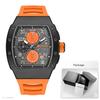 MEGIR 316 Stainless Steel Quartz Watch for Men Fashion Waterproof Luminous Chronograph Wristwatch with Auto Date Silicone Strap
