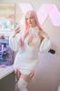 Ribbon Sweater Cosplay Covers Socks Cosplay Gift [KORURACLUB] (Arm + Knee-High Set) Virgin-Killing Sweater, Cute, Fluffy, Sexy, Alluring, Extreme,