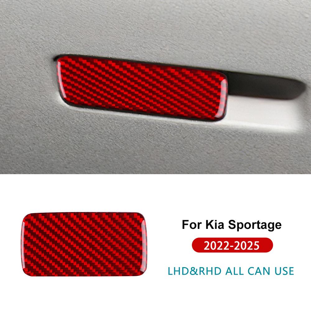 

Наклейка из настоящего мягкого углеродного волокна для Kia Sportage NQ5 2025 2025 2025 2025 LHD RHD Автомобиль Переключатель ящика для хранения пассажира Внутренняя отделка
