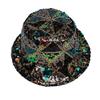 Color Sequins Fisherman Hat Women's Bucket Hat Foldable Basin Hat