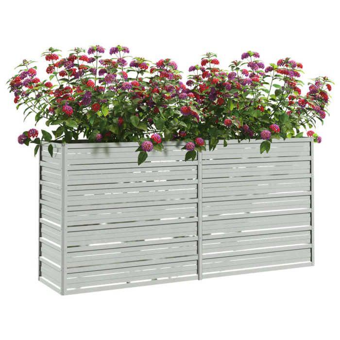 VidaXL Raised Garden Bed Planter Flower Box Plant Pot Planting Bed Balcony Outdoor 160x40x77 Cm Steel 316894