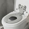 Adjustable Folding Potty Seat Suction Cup Fixation Toilet Seat Cushion Ring  Unisex