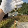 Green Sandalwood Lotus Phone Charm & Anti-Lost Keychain Wrist Strap