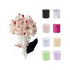 Round Flower Gift Box Solid Color Silver Gift Packaging Paper Box Cardboard Flower Arrangement Bucket Bouquet Storage