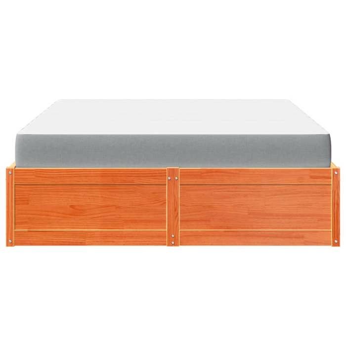 Lit avec matelas - Maison Exclusive - Bois de pin massif - 160 x 200 cm - Matelas à ressorts ensachés