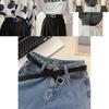 Vintage Black Women's Belt Effortless Fashionable Simple Pu Material For Stylish Outfits