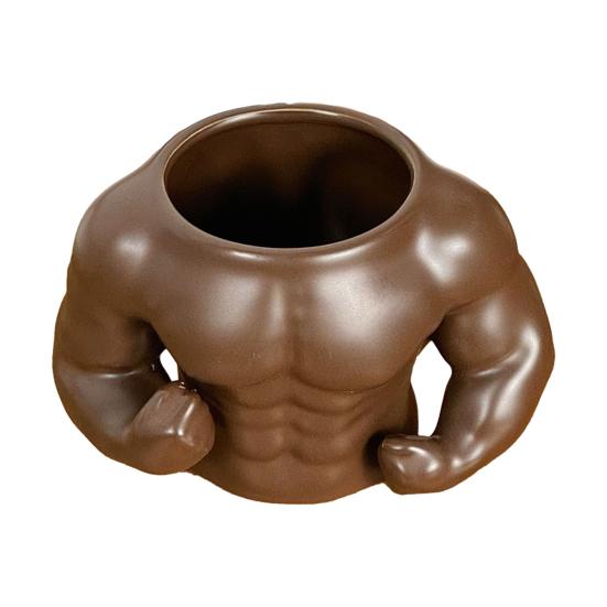 

Кружка на тему фітнесу Чоловік з м язами Кавова чашка Велика місткість Керамічна пляшка для води Оригінальний подарунок для любителів спортзалу Подарунок на день народження для пар коричневий