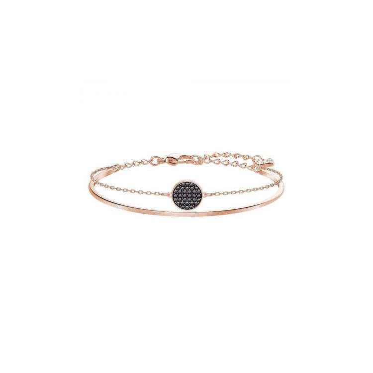 Swarovski Ginger Round Logo Two-In-One Twisted Chain Bracelet Women bracelet Rose-Gold 5389046 Box (Random Color)