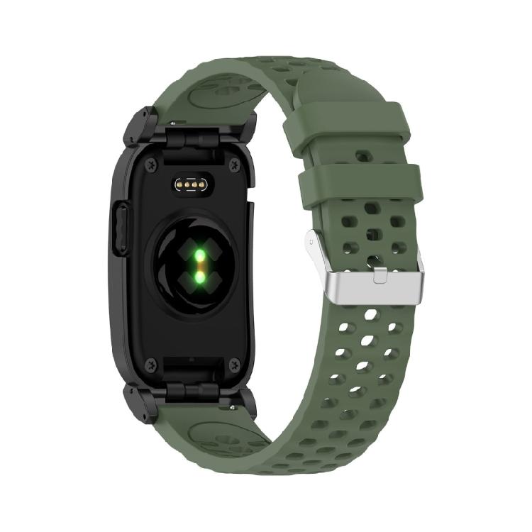 Model-Specific Replacement Band with Metal Protective Frame, Multiple Adjustment Holes and Open Silicone Design for CIRQA