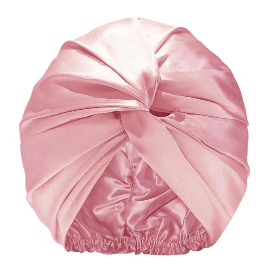 Imitation Silk Women Hat Solid Color Twist Knotted Design Turban Hat Solid Color Sleeping Hat Home Headwear