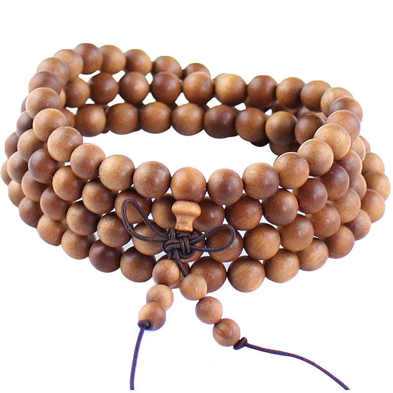 Sandalwood Rosary Bracelets: 108 Beads for Men & Women, Jewelry Gifts