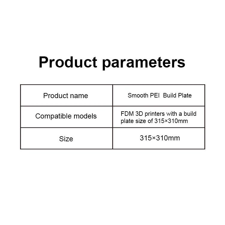 CREALITY Original K1 Max 3D Printer Smooth PEI  Build Plate Kit 315*310mm Excellent Adhesion High Strength and Wear Resistance