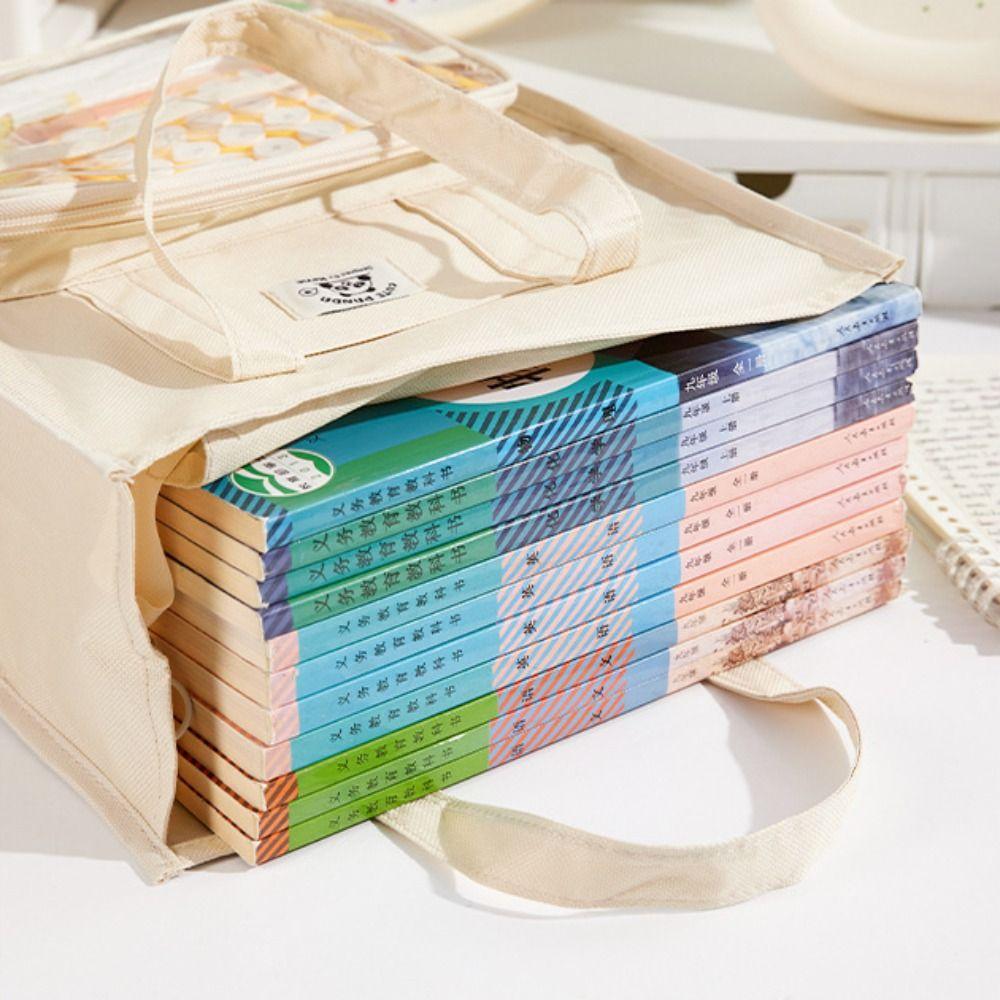 Multi Layer File Bag Solid Color Schoolbag High Quality Tutoring Bag  Students