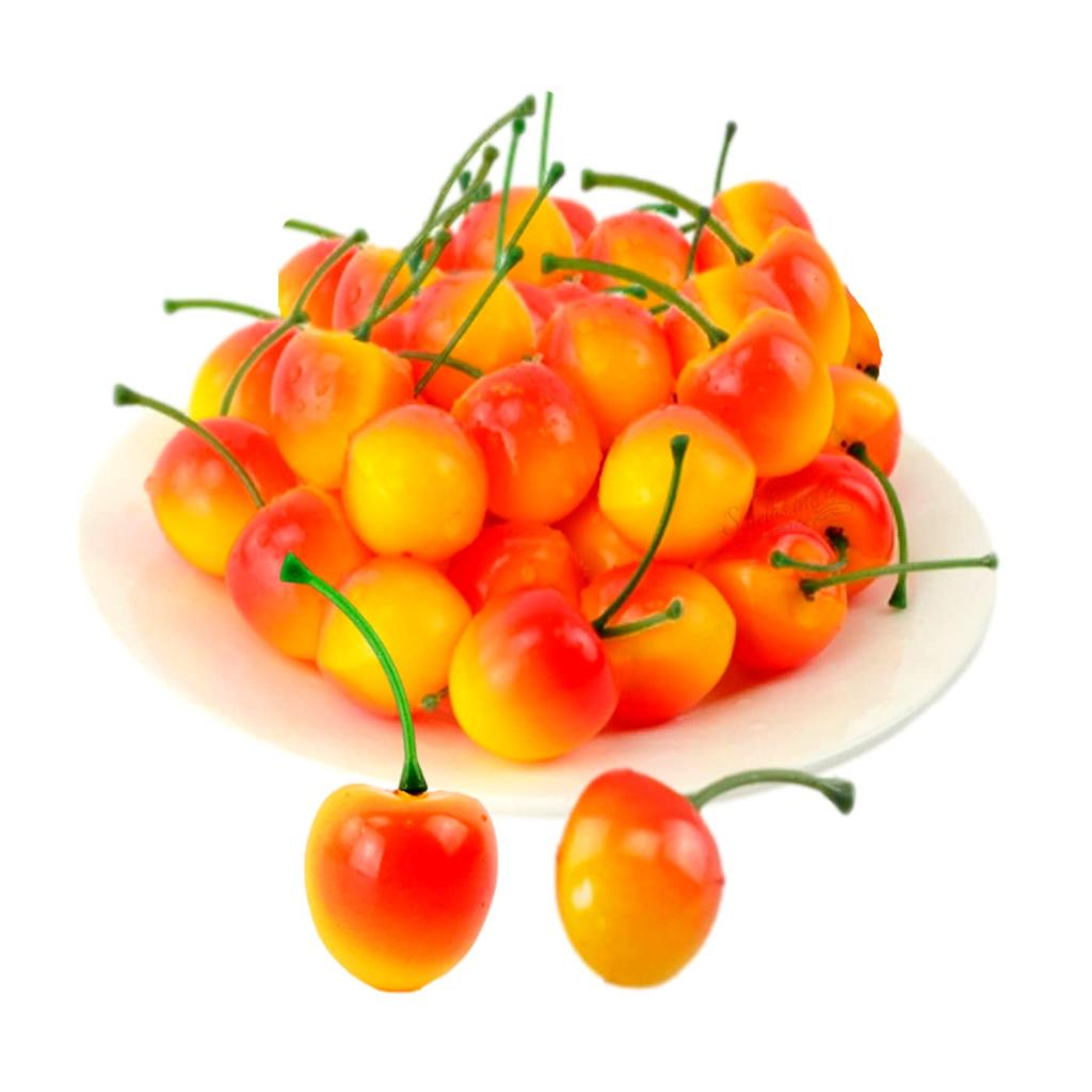 Cherry Food 50 Japanese Cherry Lifelike Fruit Models S.fields.inc Replicas, Pieces, 2.5cm, Samples,